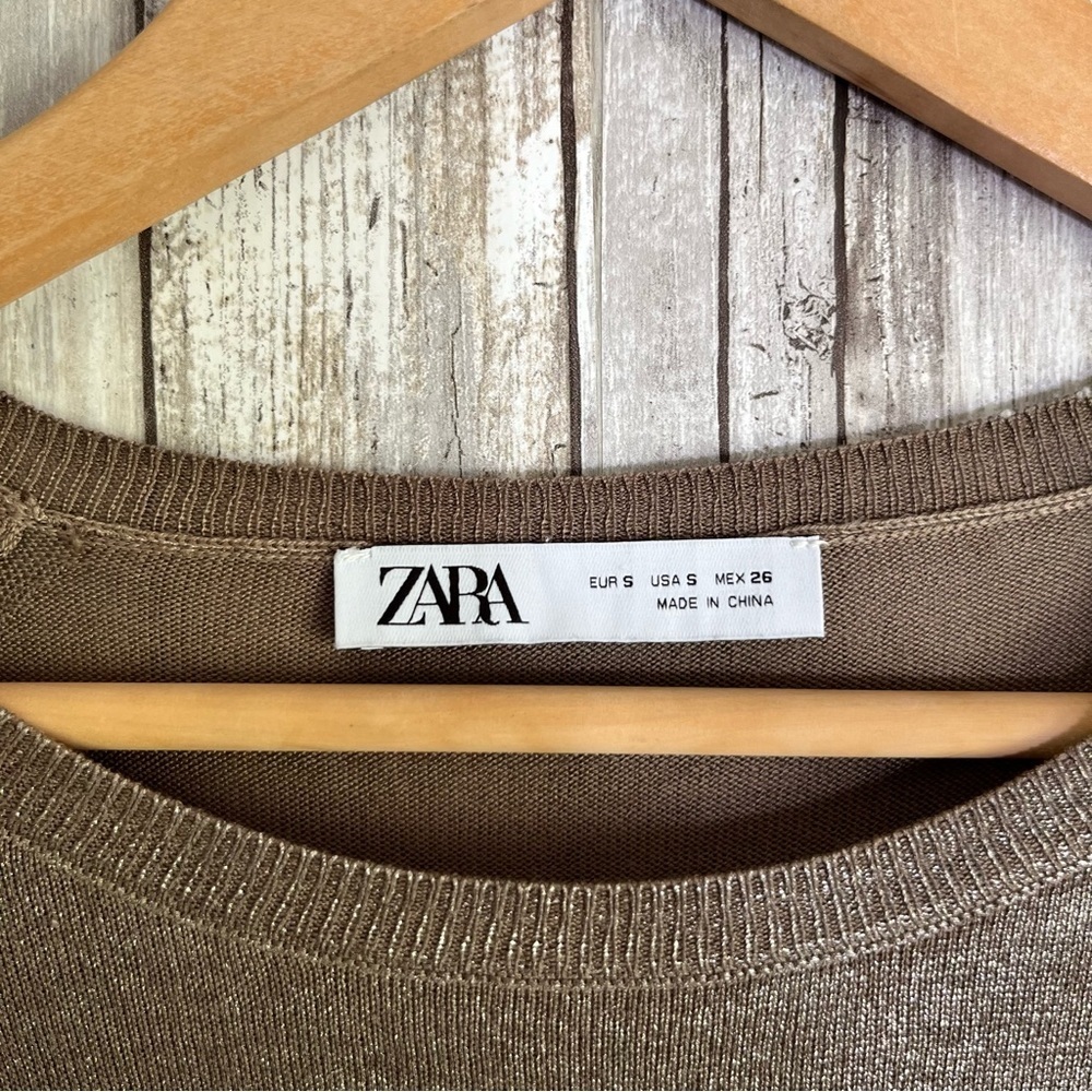 Zara Gold Shimmer Blouse - Picture 4 of 4